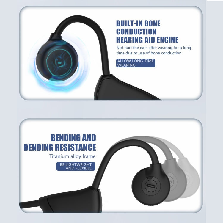 Écouteurs Bluetooth 5.3 étanches à conduction osseuse pour le sport, BH328